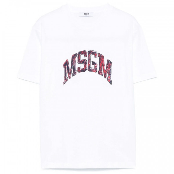 ◆키즈◆25SS 여성 로고 프린트 티셔츠 화이트 S5MSJGTH255 001