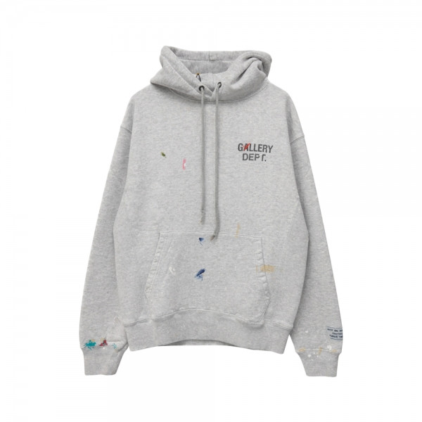 26SS 페인트 로고 프린트 후드티 라이트그레이 GPH-50044 LHGY