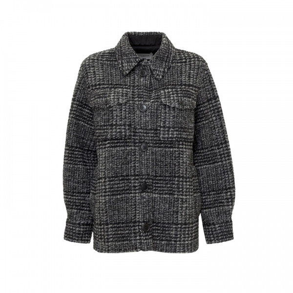 ◆15주년◆GASTONI 체크 셔츠 자켓 블랙 MA0805 20A022E 01BK