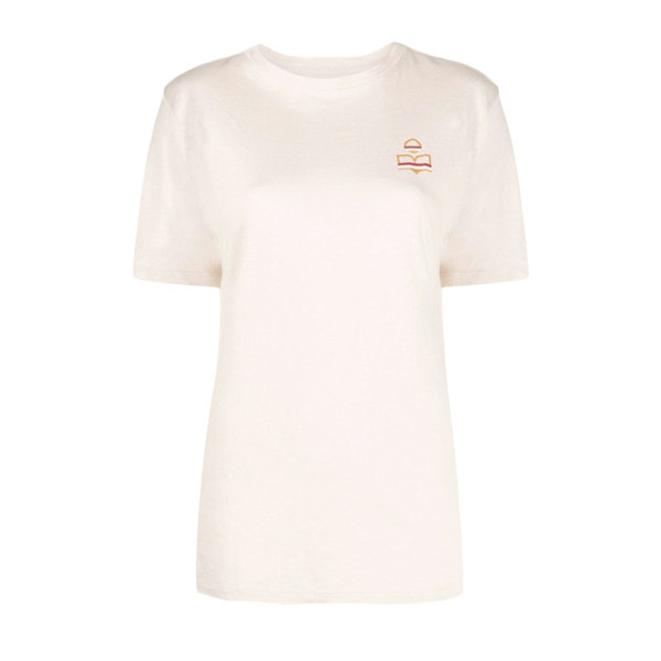 15주년 즈웰 ZEWEL 로고 프린팅 티셔츠 에크루 TS0406 22P091E 23EC