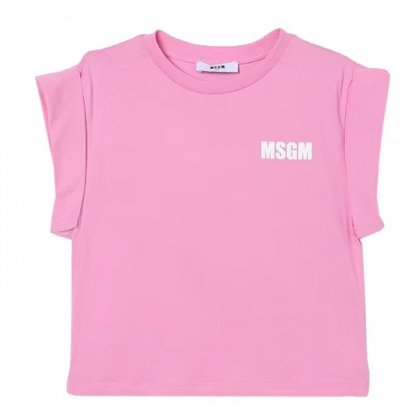 ◆키즈◆25SS 키즈 탑 로고 티셔츠 핑크 S5MSJGTH083 MS003