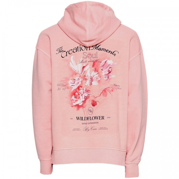 ◆당일◆25FW 플라워 백로고 후드티 핑크 W251TS36 762P
