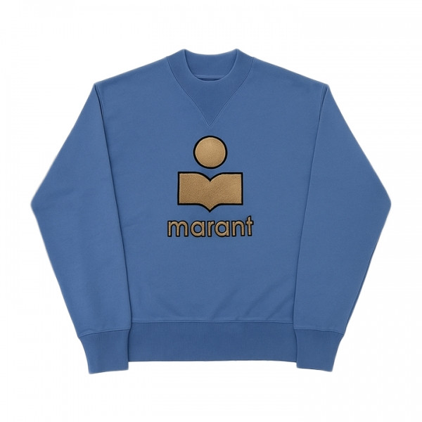 ◆14주년◆모비 MOBY 벨벳 로고 자수 기모 맨투맨 블루 SW0033 20A054E 30BU