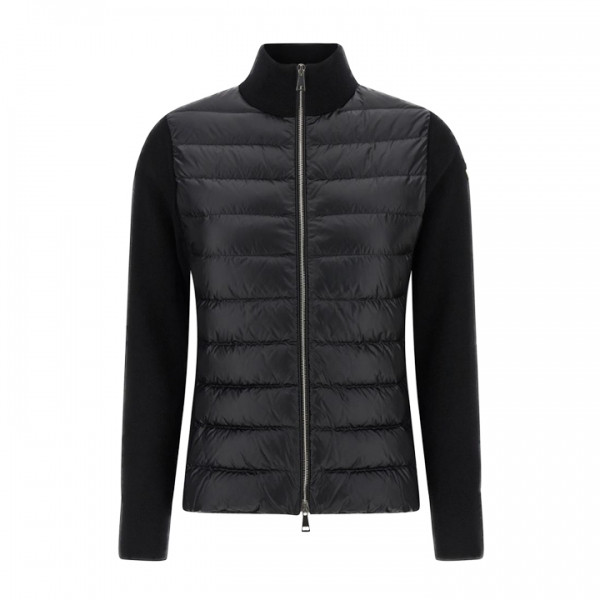 ◆당일◆25FW 로고 패치 니트 믹스 집업 경량패딩 자켓 블랙 K2 093 9B000 23 M1131 999