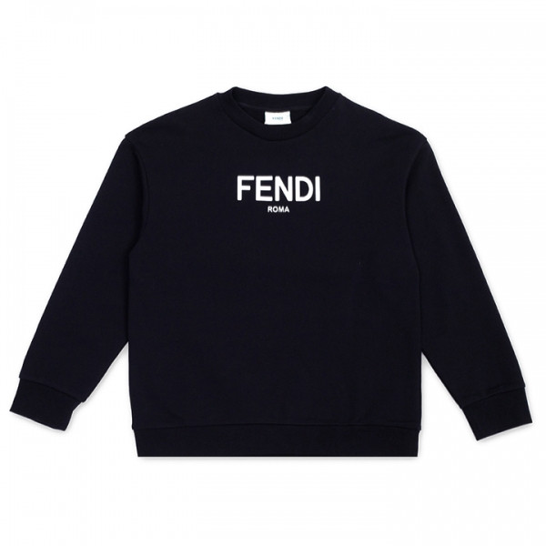 ◆키즈◆23FW 키즈 로고 프린팅 맨투맨 블랙 JUH051 5V0 F0GME