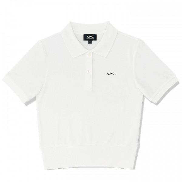 ◆당일◆25FW 자수 스몰 로고 폴로 티셔츠 화이트 COGWZ F26522 AAB