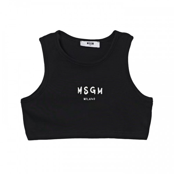 ◆키즈◆여성 크롭 저지 탑 블랙 S6MSJGTO011 110