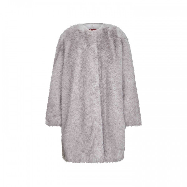 ◆당일◆25FW 에로스 EROS 퍼 라운드넥 코트 펄 그레이 2526456012 001