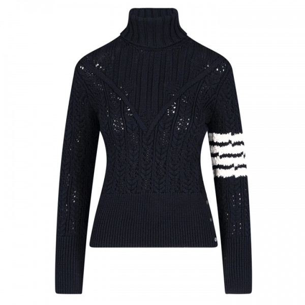 ◆당일◆25FW 사선 완장 터틀넥 니트 네이비 FKA382A Y1024 415