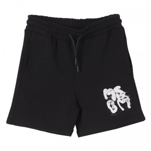 ◆키즈◆25SS 키즈 로고 밴딩 프린트 버뮤다 팬츠 블랙 S5MSJBBE024 110