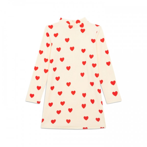 ◆키즈◆키즈 하트 패턴 벨루어 드레스 화이트 26150102 10