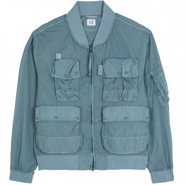 ◆당일◆25SS 로고 자수 멀티 포켓 크롬-R 자켓 딥블루 18CMOW010A 005904G 872