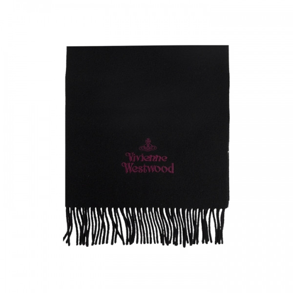 ◆당일◆25FW ORB 로고 자수 머플러 블랙 81030007 W00Q7 N401