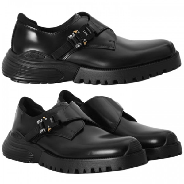 ◆당일◆25SS 버클 컴뱃 몽크 더비 슈즈 블랙 3DE393ZJQ 900