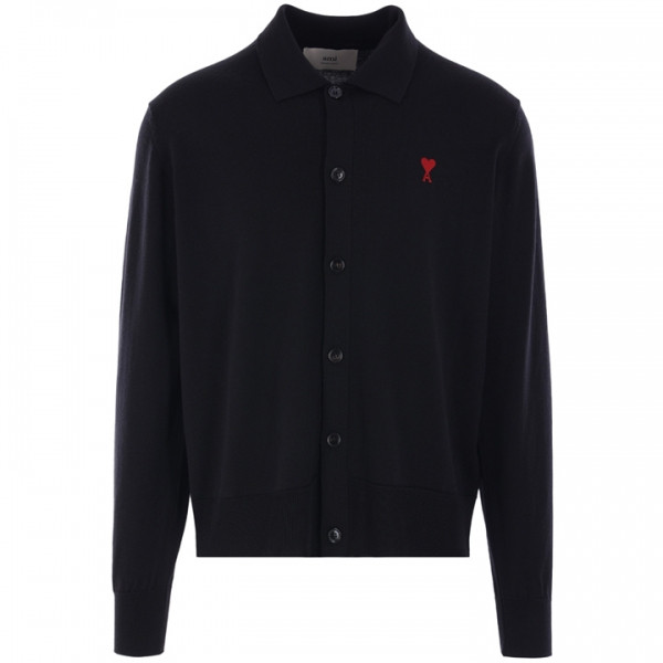 ◆당일◆25SS 하트 로고 자수 폴로 가디건 블랙 HKC211 KN0025 001