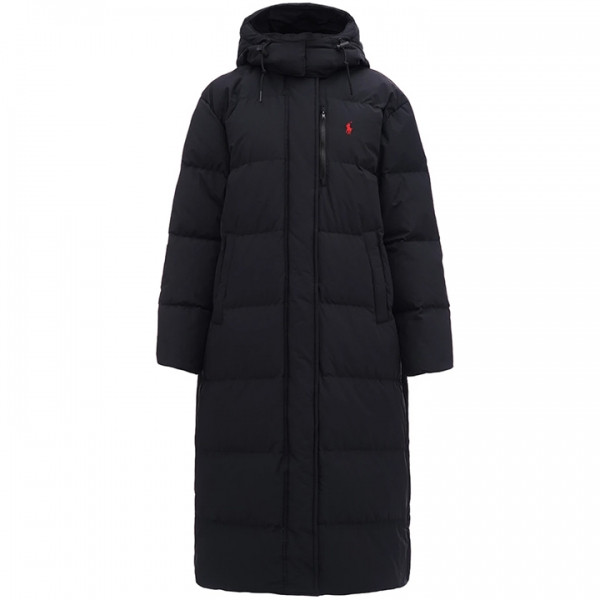 ◆당일◆24FW 레드 포니 자수 롱 패딩 자켓 블랙 211941005 002