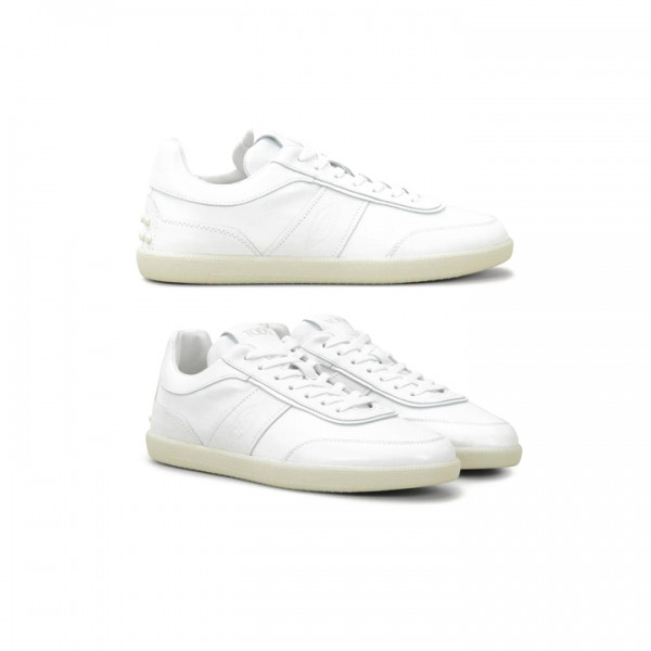 ◆당일◆26SS 로고 패널 레더 스니커즈 화이트 XXM68C0DP30 OV7 B001