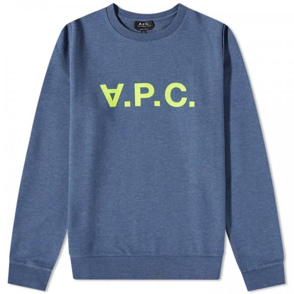 ◆당일◆23FW VPC 벨벳 로고 맨투맨 블루멜란지 COETS H27746 PIA