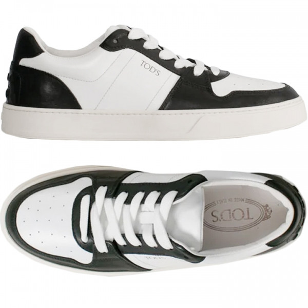 ◆당일◆25FW 로고 판넬 스니커즈 화이트/블랙 XXM04L0IF80 OPX 0002