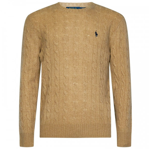 ◆당일◆23FW 포니 자수 케이블 니트 브라운 710876762 009