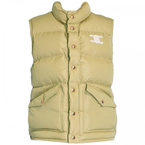 ◆당일◆25FW 트리오페 로고 패치 패딩 조끼 베이지 RV0ET0N41 03BE