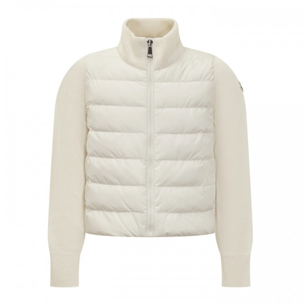 ◆키즈◆25FW 여성 로고 패치 니트 믹스 패딩자켓 아이보리 K2 954 9B000 02 M1241 035
