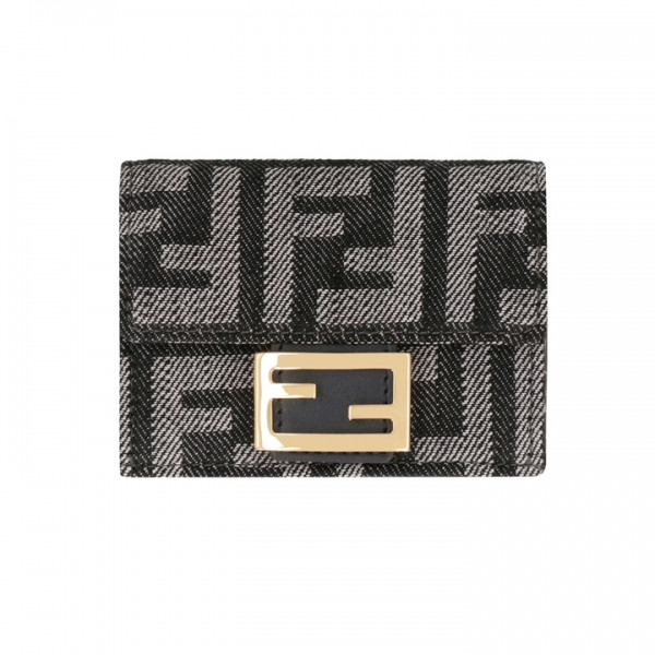 ◆당일◆26SS FF 로고 마이크로 트리폴드 반지갑 블루 8M0395 AUT4 F1UJ5