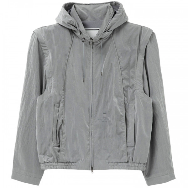 ◆당일◆25FW 자수 로고 나일론 트랙 자켓 그레이 W251JP16 925G