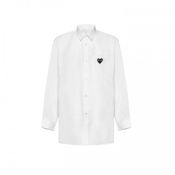 ◆당일◆26SS 블랙 하트 와펜 셔츠 화이트 AX-B004-051-2