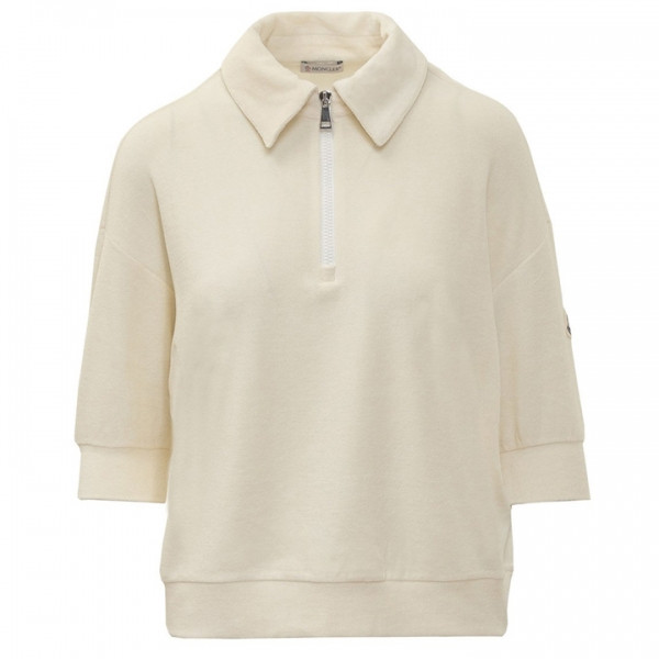 ◆당일◆24FW 로고 패치 테리 폴로 티셔츠 아이보리 8A000 06 596LS 034