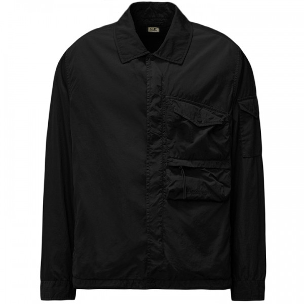 ◆당일◆24FW 크롬-R 로고 자수 셔츠자켓 블랙 17CMOS090A 005904G 999