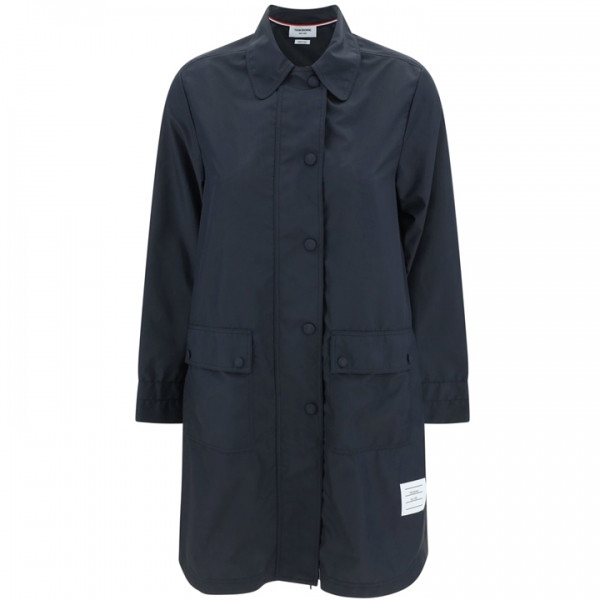 ◆당일◆23FW 밀리터리 립스탑 라운드 카라 오버 코트 네이비 FJT285A F0197 415