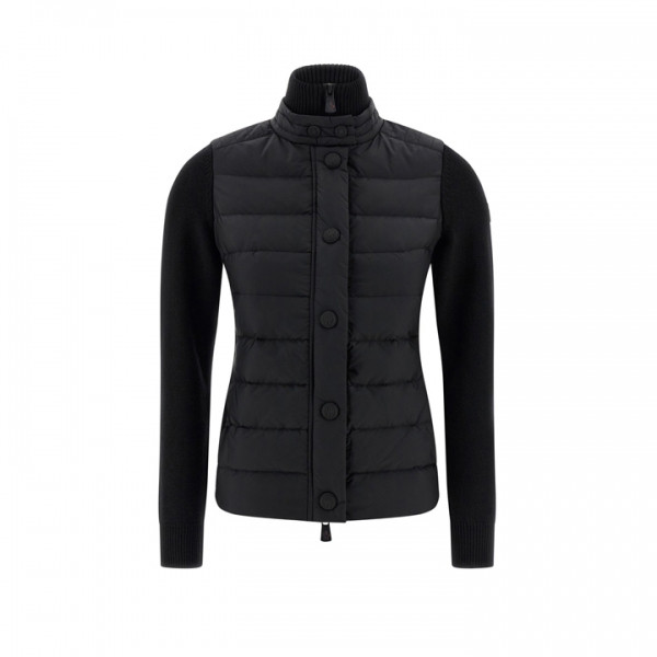 ◆당일◆25FW 로고 패치 울 믹스 경량 패딩 자켓 블랙 9B000 16 A9462 999