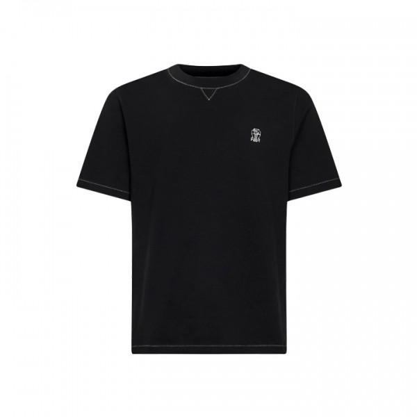 ◆당일◆26SS 로고 자수 티셔츠 블랙/화이트 M0B131328G CGG26