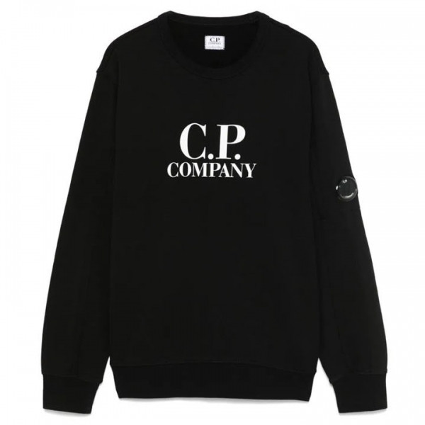 ◆키즈◆25SS 키즈 렌즈 와펜 로고 맨투맨 블랙 18CKSS029B 00LCA69 999
