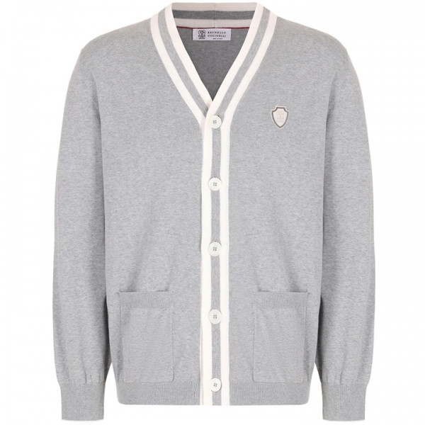 ◆당일◆25FW 로고 패치 가디건 그레이 M29203606F CP157