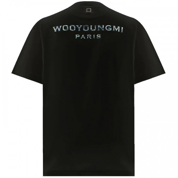 ◆당일◆25SS 자개 백로고 티셔츠 블랙 W251TS08 708B