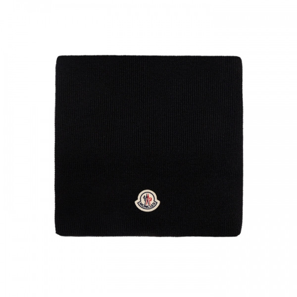 ◆당일◆25FW 로고 패치 울 머플러 블랙 3C000 18 A9342 999