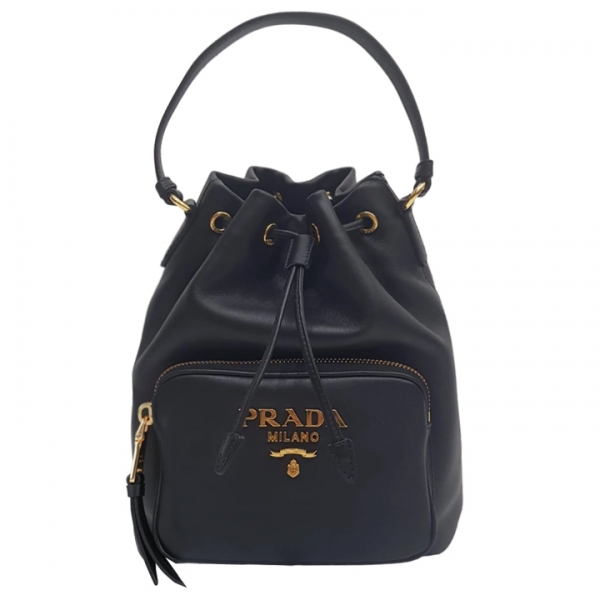 ◆당일◆24SS 금장로고 비텔로 버킷백 블랙 1BH038 2CW3 F0002