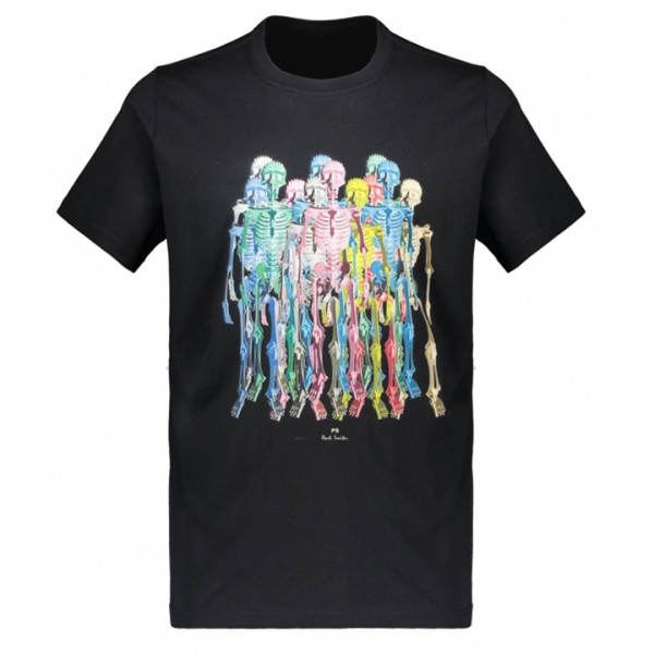 ◆당일◆24SS 컬러 스켈레톤 프린팅 티셔츠 블랙 M2R 011R KP3820 79