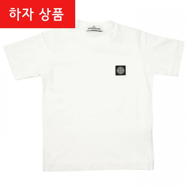 ◆하자◆여성 체스트 로고 패치 티셔츠 화이트 741620147 V0001