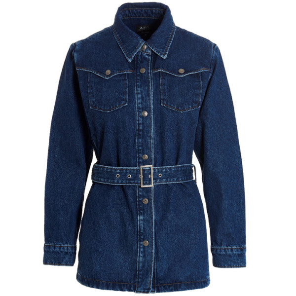 ◆당일◆23FW ZOE 벨티드 데님 자켓 델라브인디고 COEXG F02740 IAL