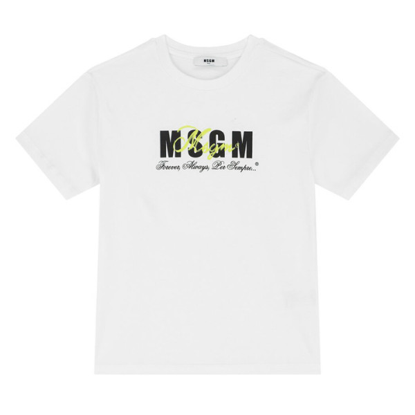 ◆키즈◆24SS 여성 로고 프린팅 티셔츠 화이트 S4MSJGTH283 001
