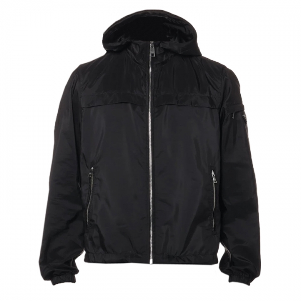 ◆당일◆25SS 삼각로고 후드 바람막이 자켓 블랙 SGA466 106O F0002