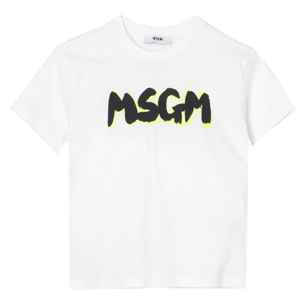 ◆키즈◆24SS 여성 로고 프린팅 티셔츠 화이트 S4MSJBTH224 001