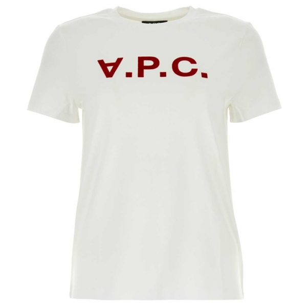 ◆당일◆24SS VPC 벨벳 로고 티셔츠 화이트 COBQX F26944 TAB