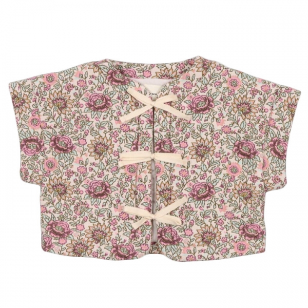 ◆키즈◆24FW 키즈 플로럴 웨이스트코트 아이보리 VERSAILLES WAISTCOAT FLORAL TAPESTRY