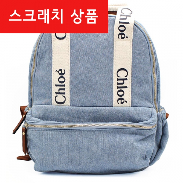 ◆스크래치◆키즈 로고 데님 백팩 블루 C20044 Z10