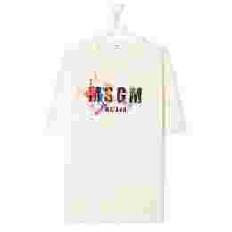 ◆키즈◆22SS 여성 페인트 로고 티셔츠 아이보리 MS028885 036
