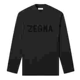 ◆12주년◆피어오브갓 X 제냐 로고 티셔츠 블랙 FZTS01 FZJ802 K09